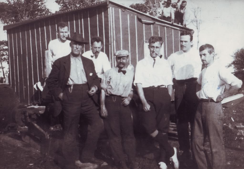 Franklin Delano Roosevelt (3rd from right) on Oak Island in 1909.